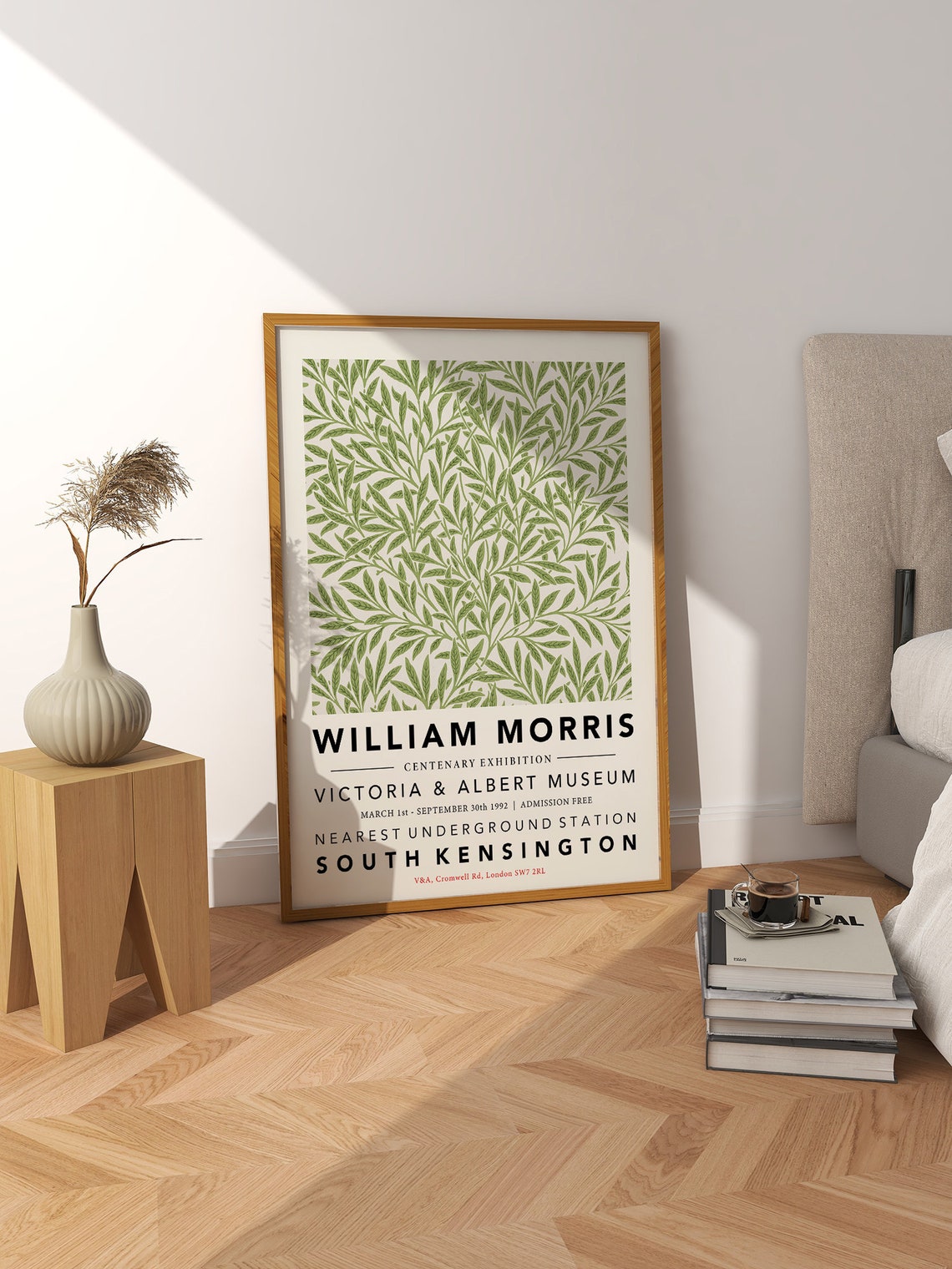 William Morris Centenary Exhibition Green Botanical Art Poster - Image 2