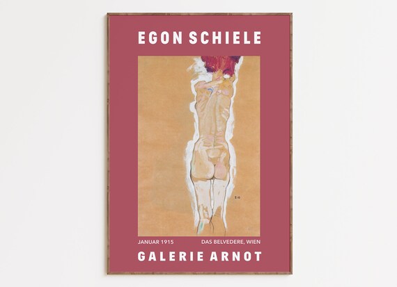 Egon Schiele Red Haired Nude 1915 Belvedere Vienna Art Poster