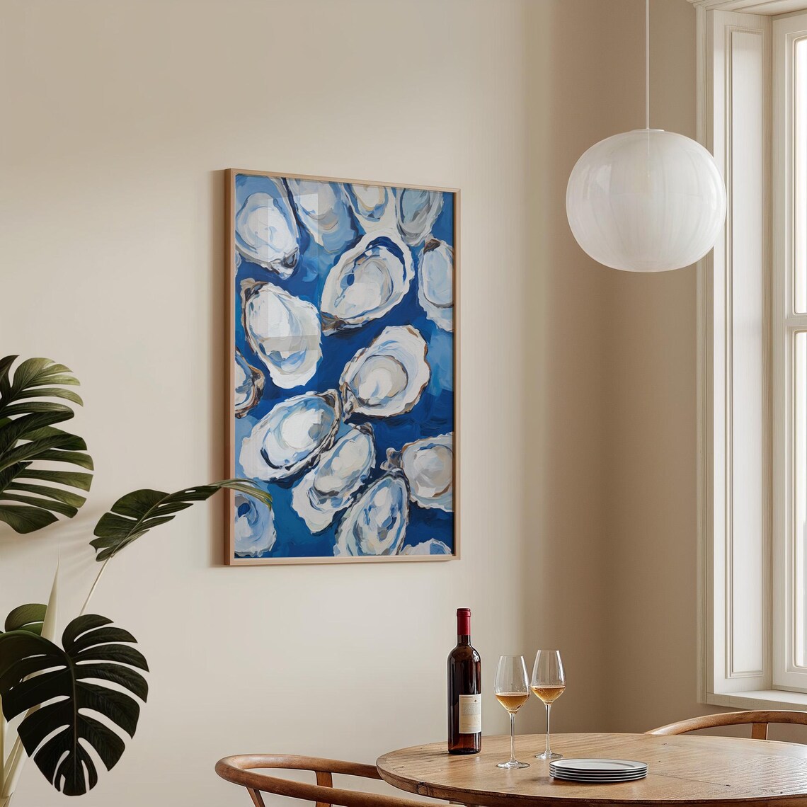 Oysters Art Print, Coastal Summer Food Illustration - Image 4