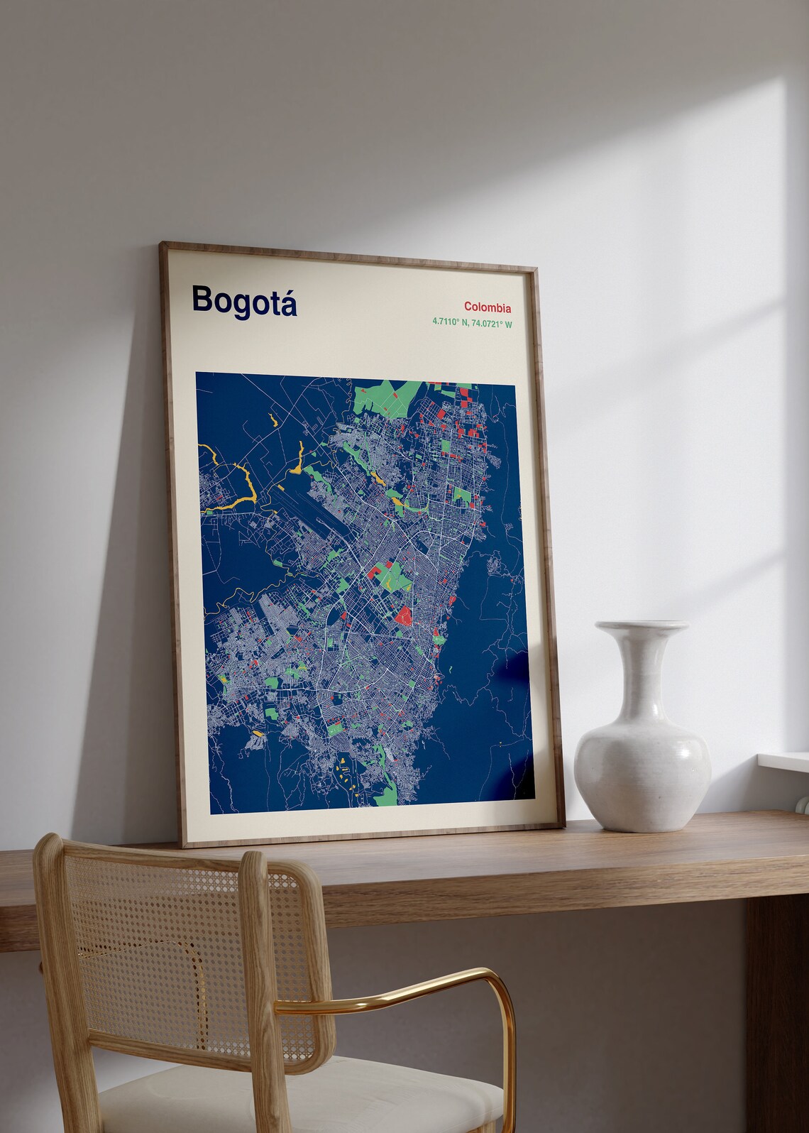 Bogota Map Poster, Colombia City Travel Print - Image 2