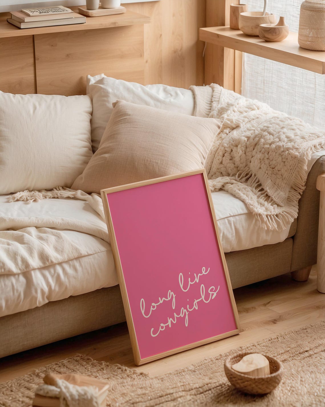 Long Live Cowgirls Pink Script Poster Trendy Western Quote Design - Image 2