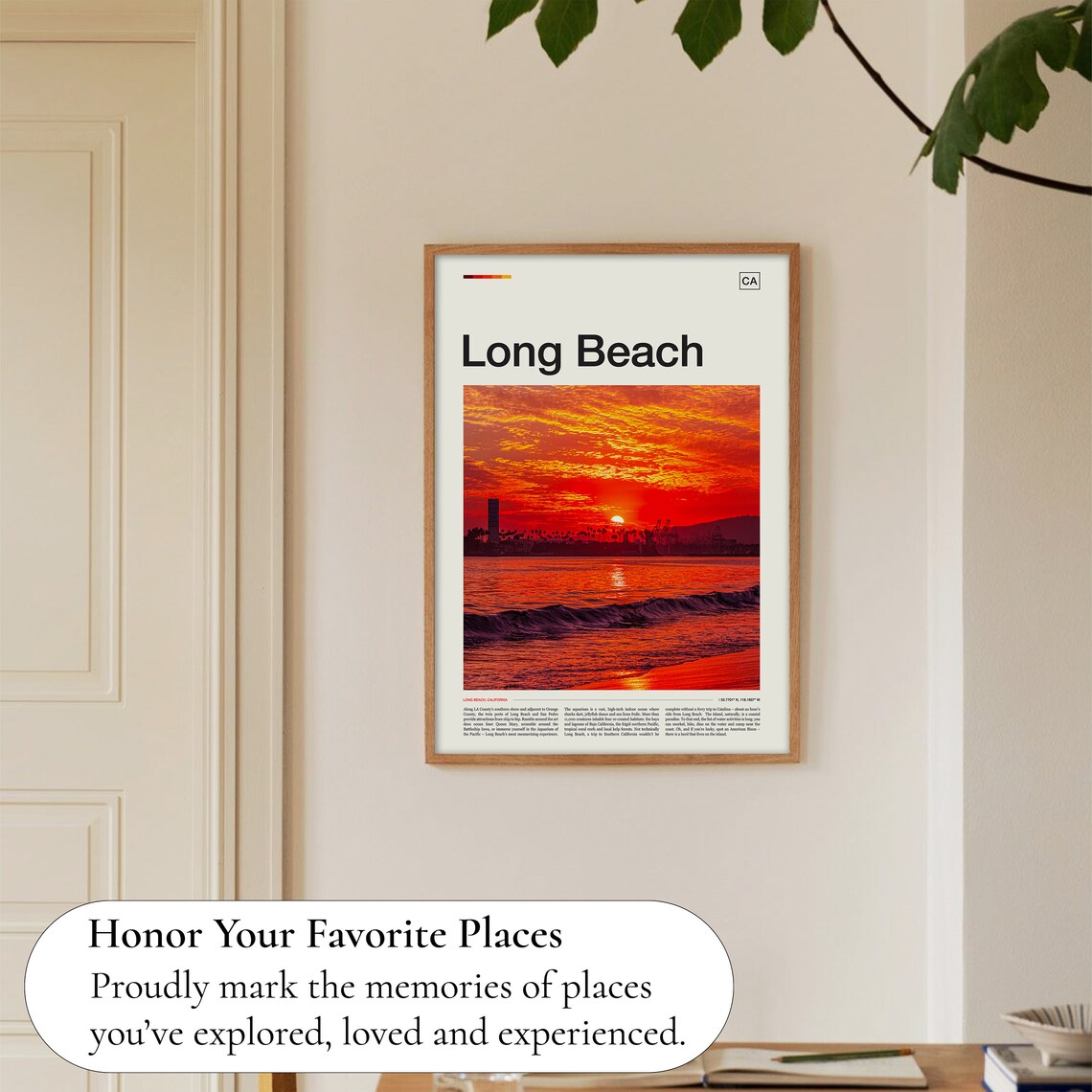 Long Beach California Travel Poster, USA Wall Art - Image 5