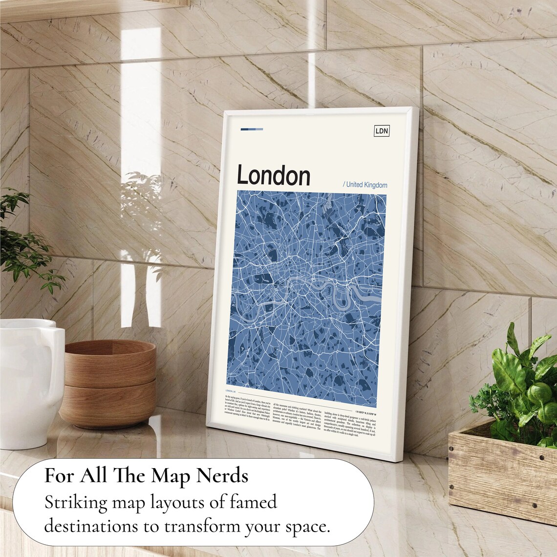 London Map Print, Travel Poster for Home Decor - Image 4