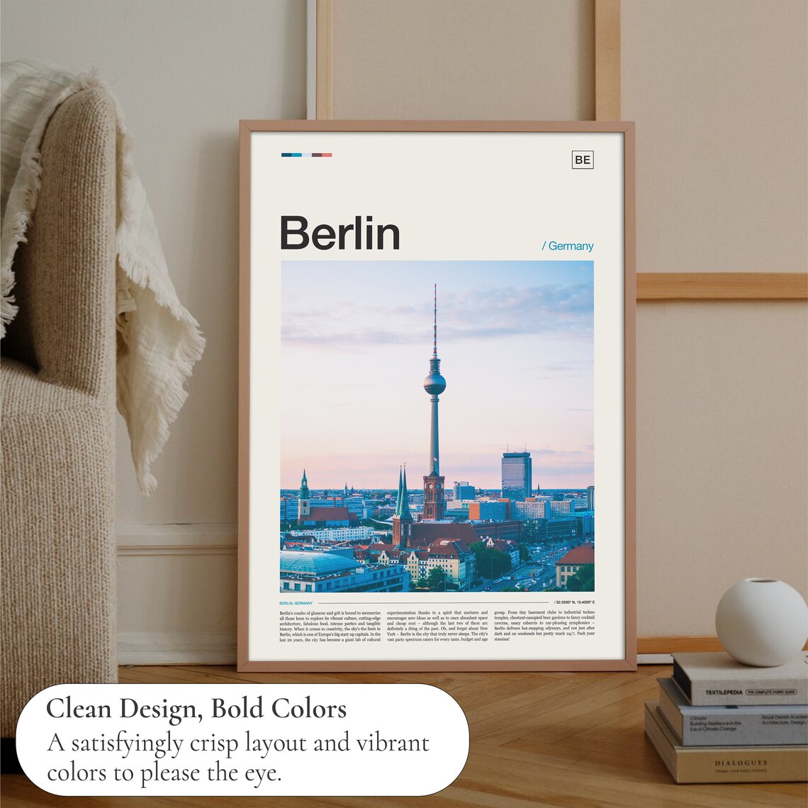 Berlin Travel Poster, City Skyline Art Print - Image 3