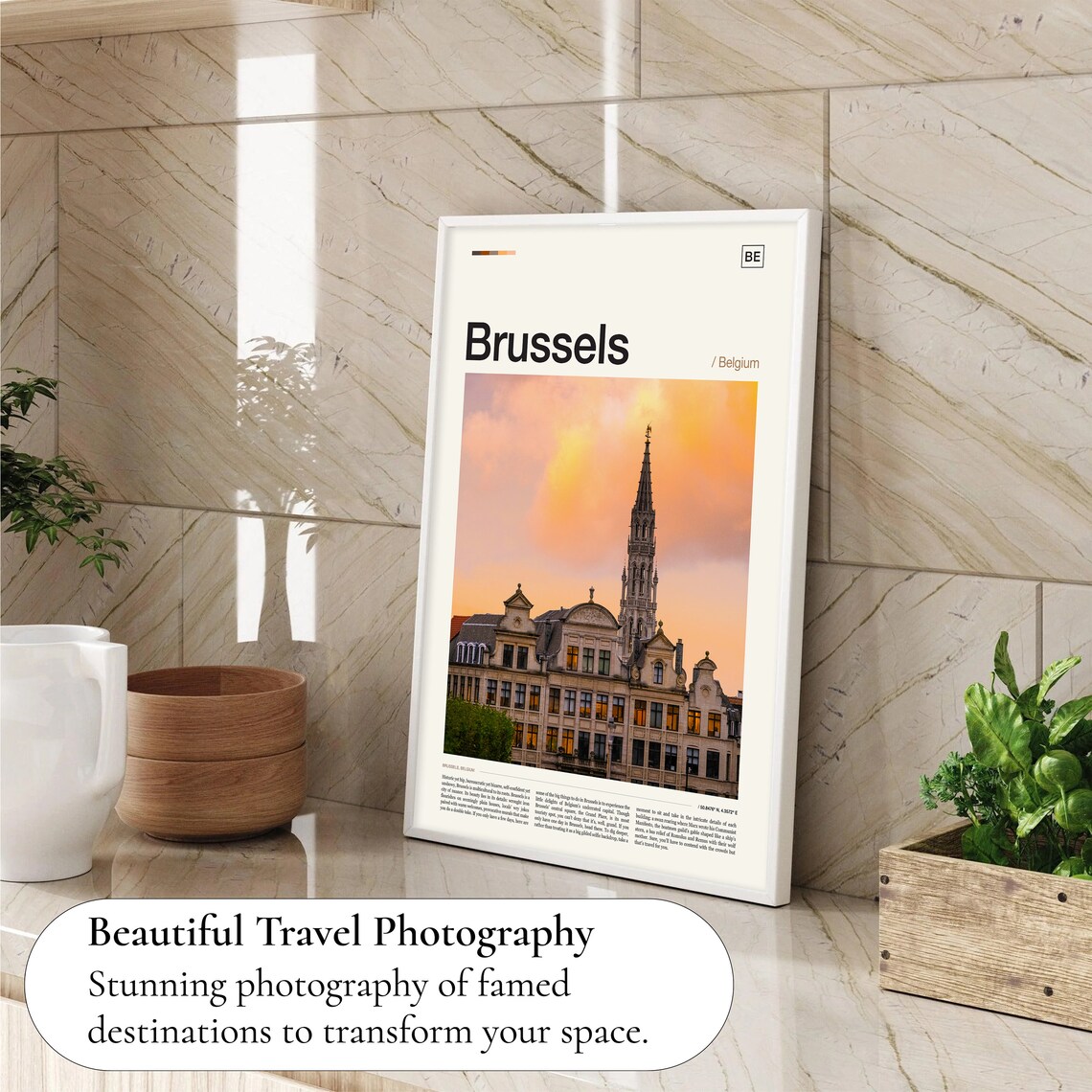 Brussels Travel Poster, Belgium City Print - Image 4