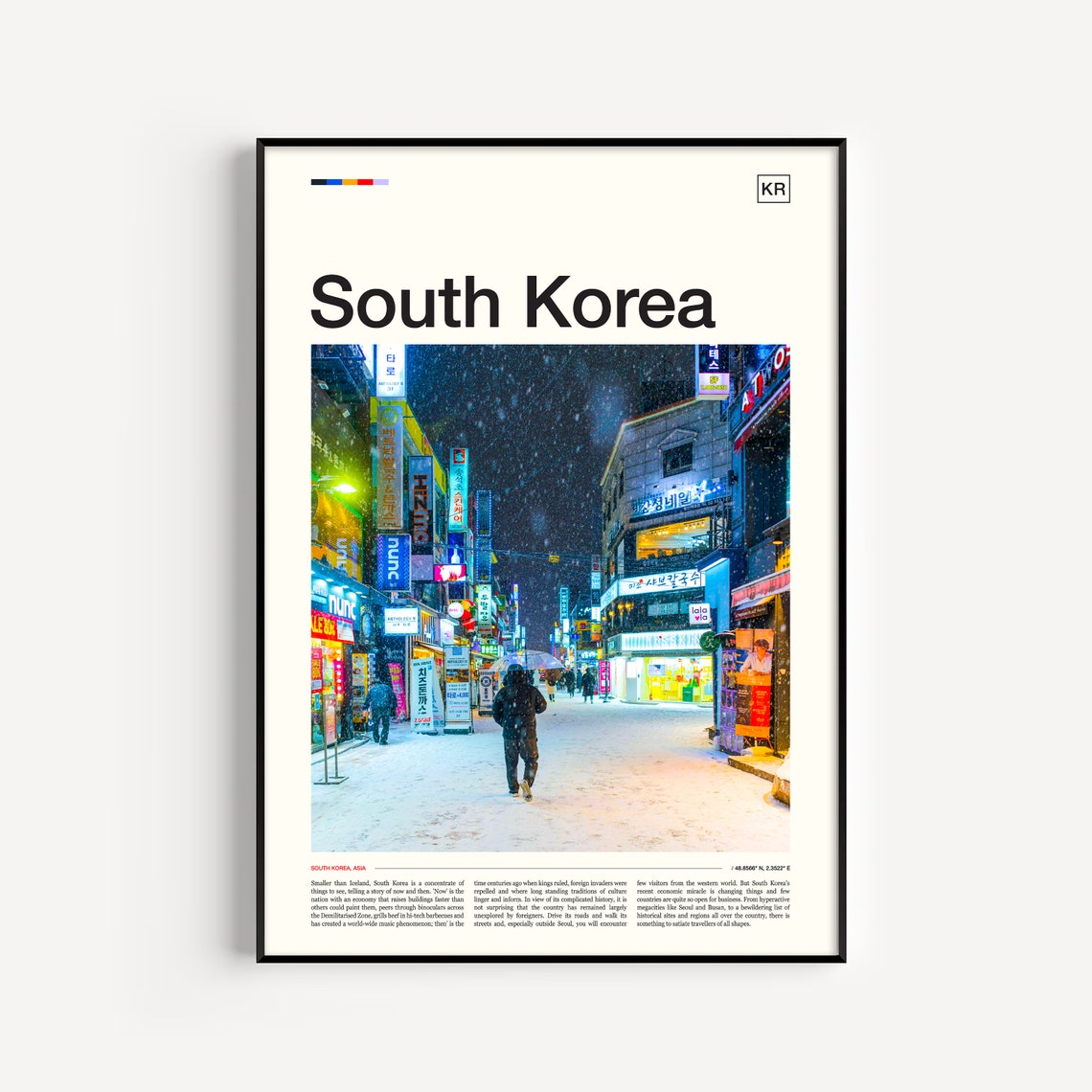 South Korea Poster South Korea Art South Korea Art South Korea Wall Art South Korea Photo Korean Photography Korean Print Korean Art