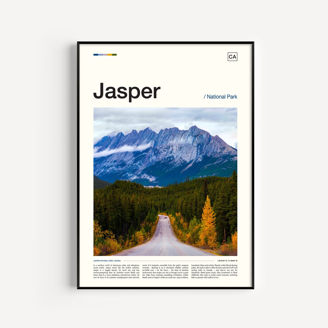 Jasper National Park Travel Poster, Jasper Print