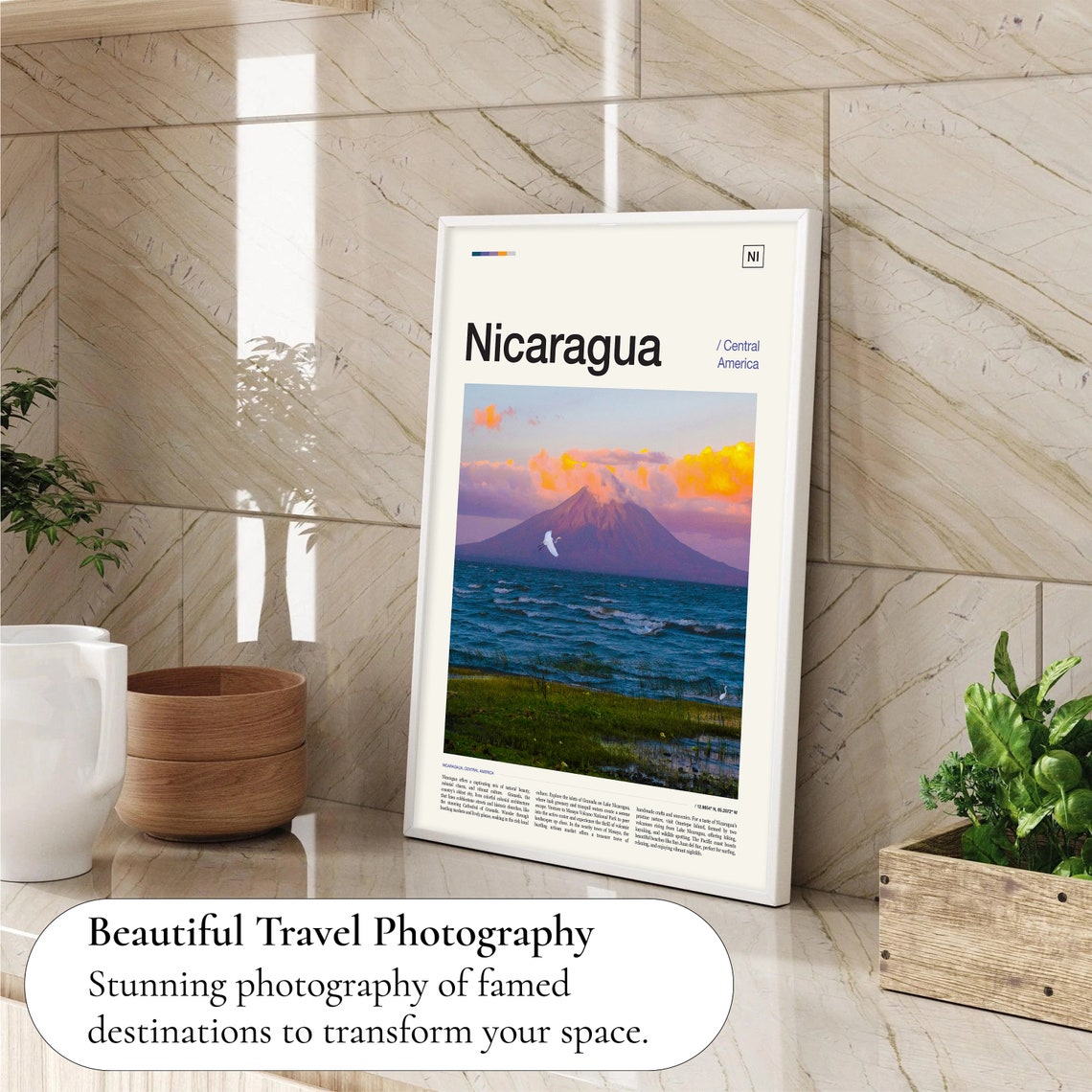 Nicaragua Print Nicaragua Poster Nicaragua Wall Art Nicaragua Art Print Nicaragua Photo Nicaragua Travel Nicaragua Artwork Travel Art - Image 4