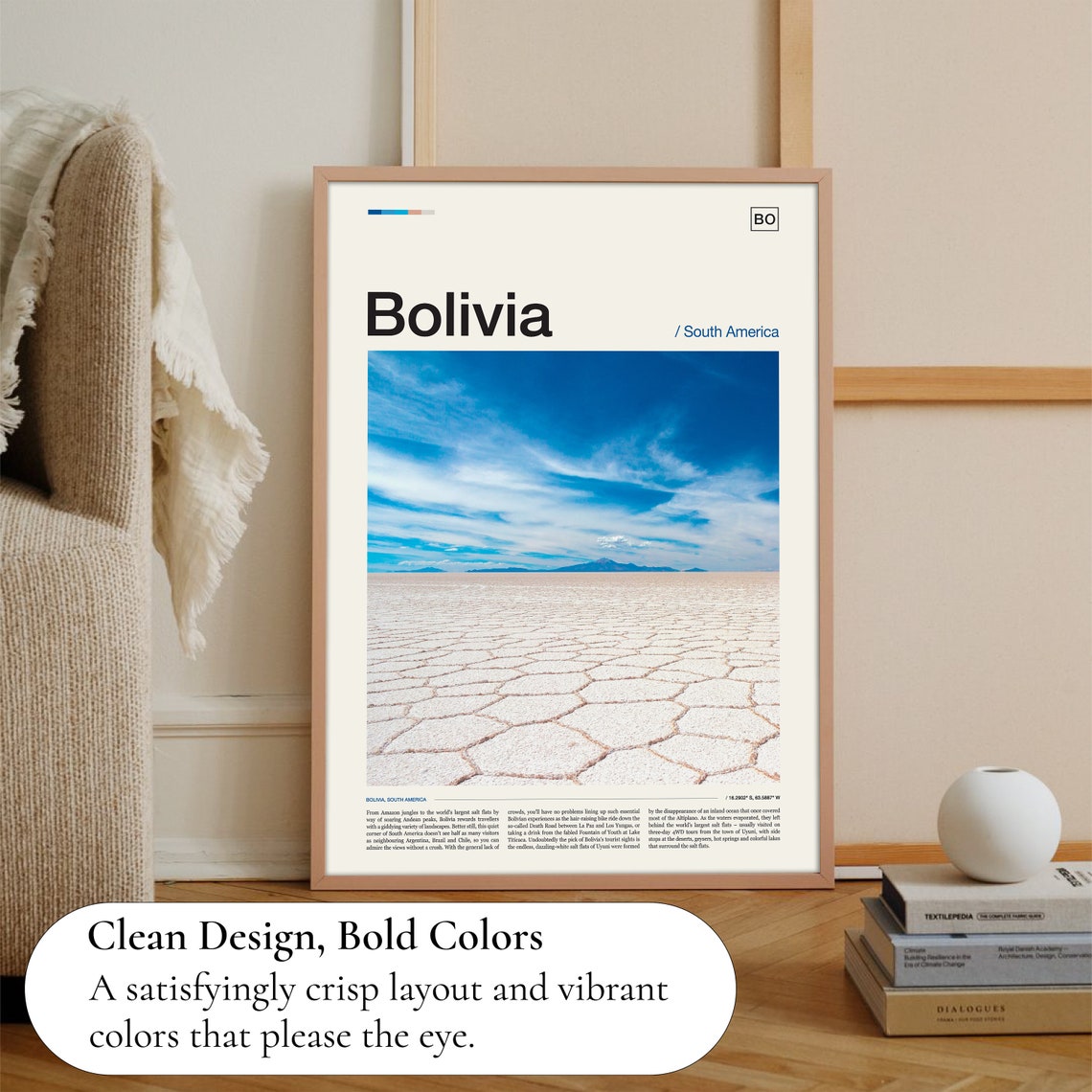Bolivia Salar de Uyuni Salt Flats South America Travel Poster - Image 3