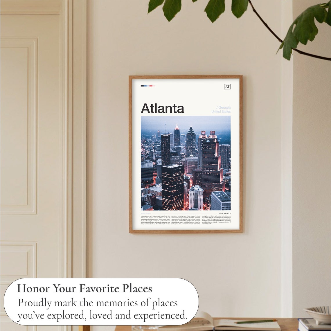 Atlanta Print Atlanta Poster Atlanta Art Atlanta Skyline Atlanta Georgia Atlanta Gift Atlanta Wall Art Atlanta Ga Atlanta Art Print - Image 5