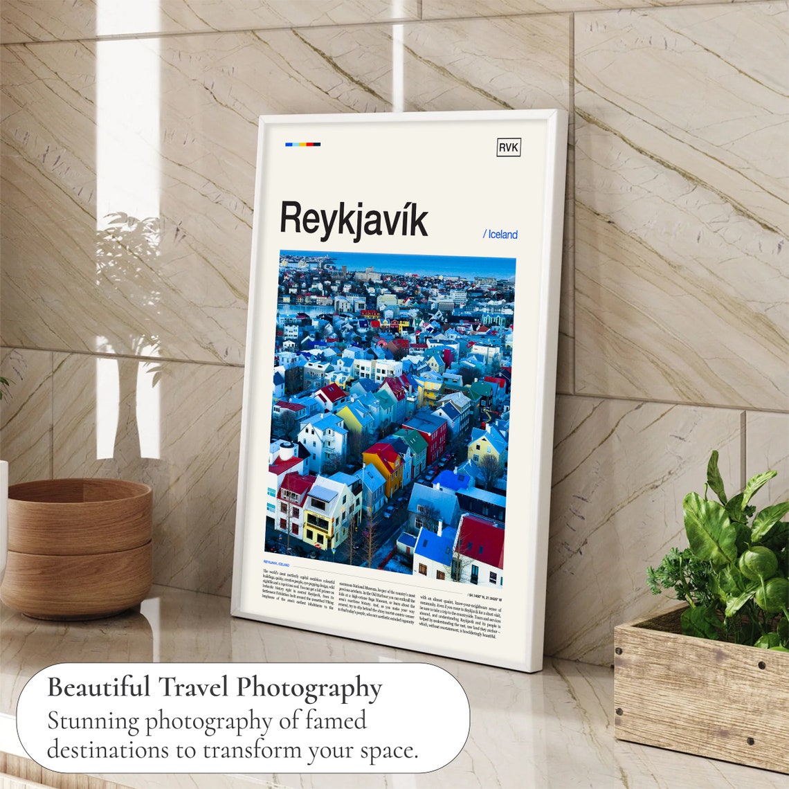 Reykjavik Print Reykjavik Poster Reykjavik Wall Art Reykjavik Art Reykjavik Iceland Reykjavik Photo Iceland Print Iceland Poster - Image 4