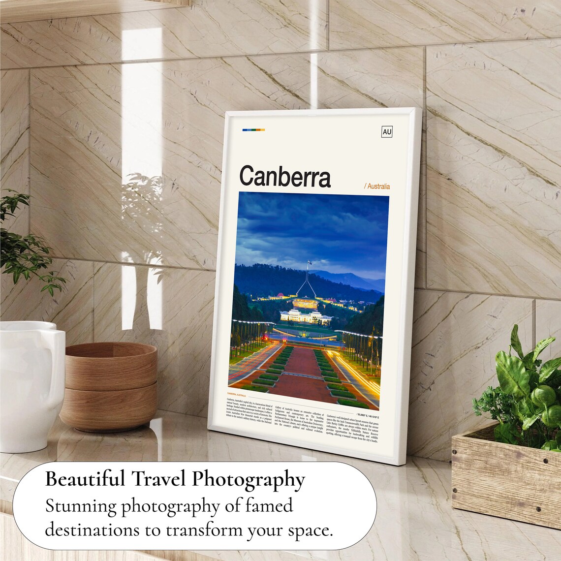 Canberra Australia Parliament House At Dusk City View Travel Poster - Image 4