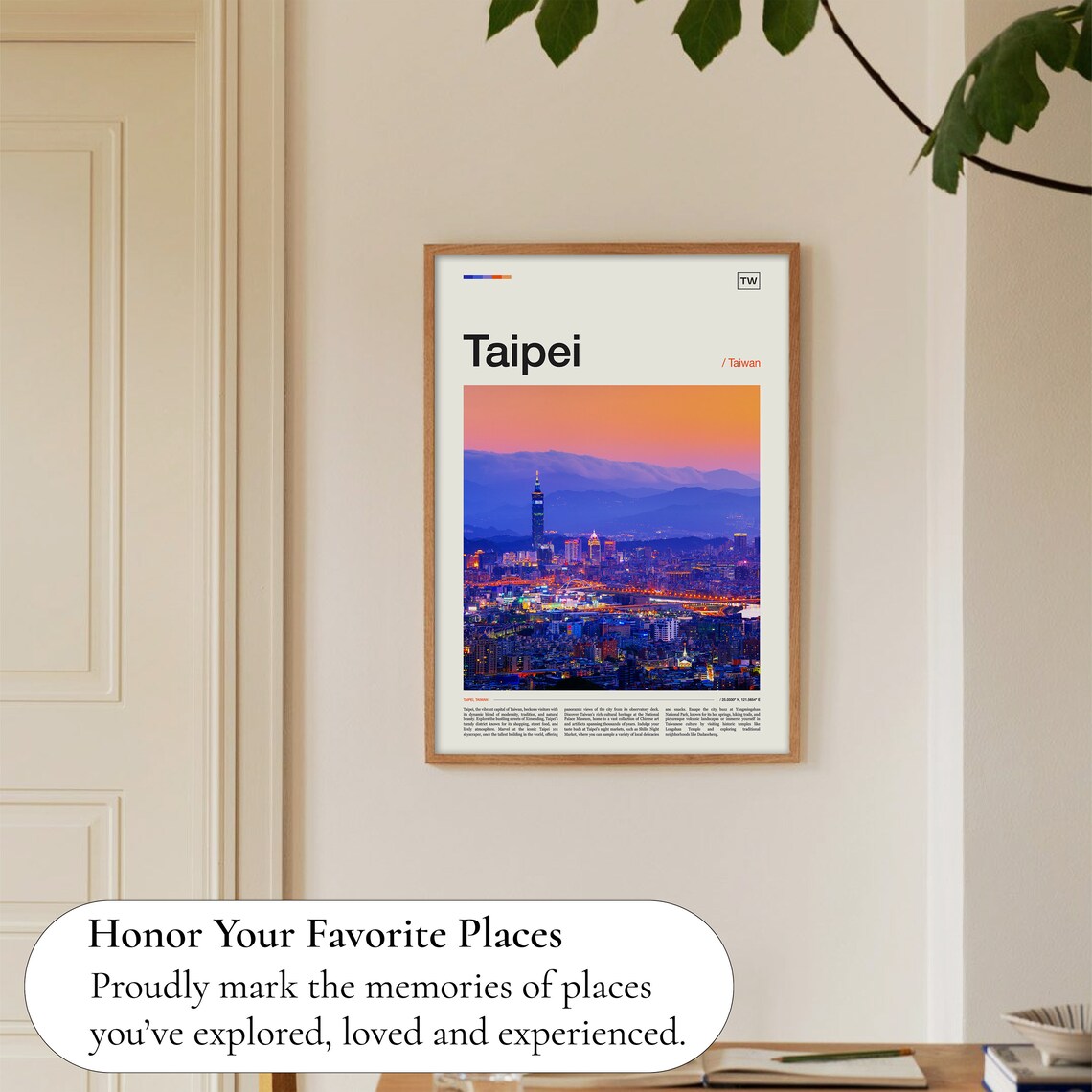 Taipei Taiwan Travel Poster, Asia Wall Art Print - Image 5