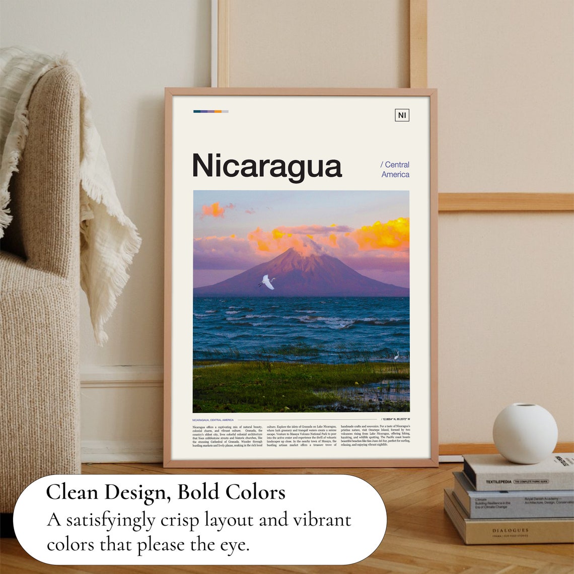 Nicaragua Print Nicaragua Poster Nicaragua Wall Art Nicaragua Art Print Nicaragua Photo Nicaragua Travel Nicaragua Artwork Travel Art - Image 3
