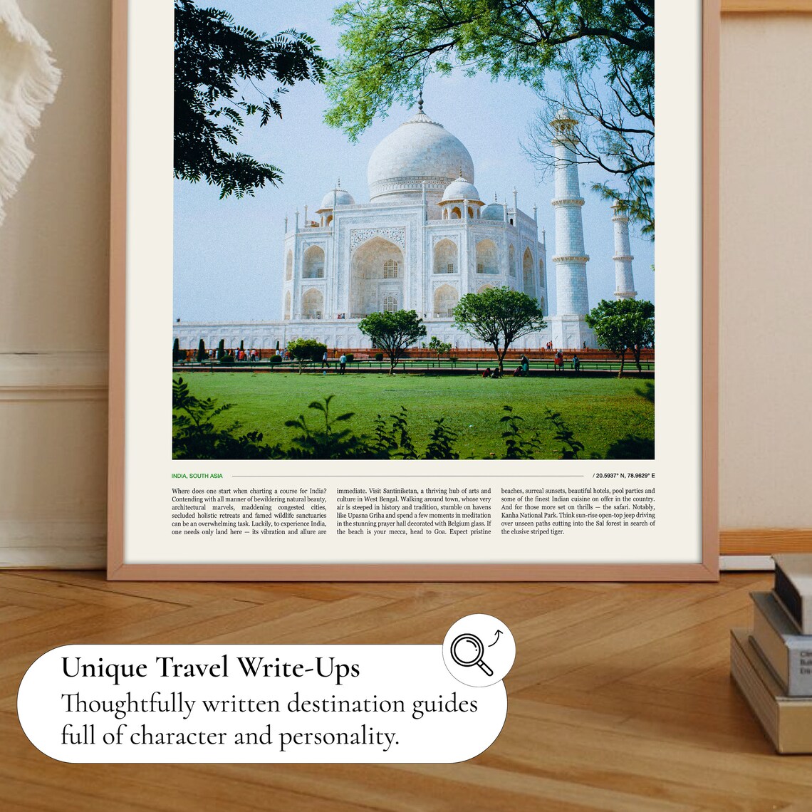 India Taj Mahal South Asia Golden Hour Photo Travel Poster Decor - Image 2
