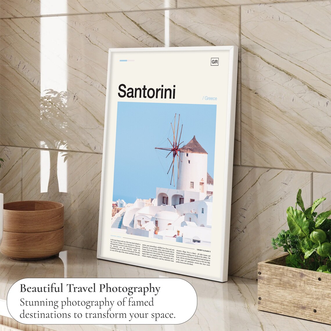 Santorini Travel Poster - Image 4
