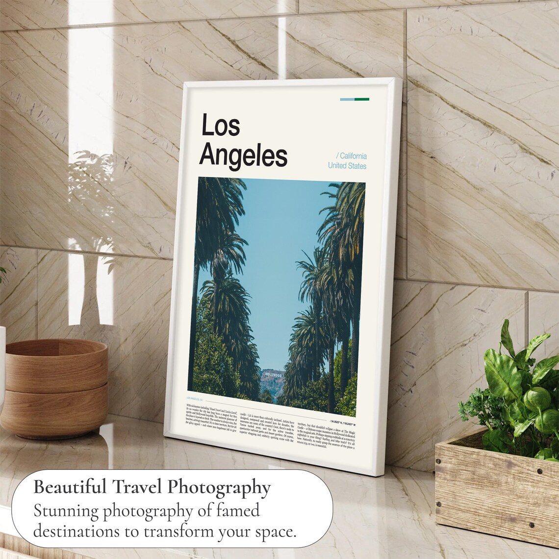 Los Angeles Travel Poster, USA Wall Art Print - Image 4
