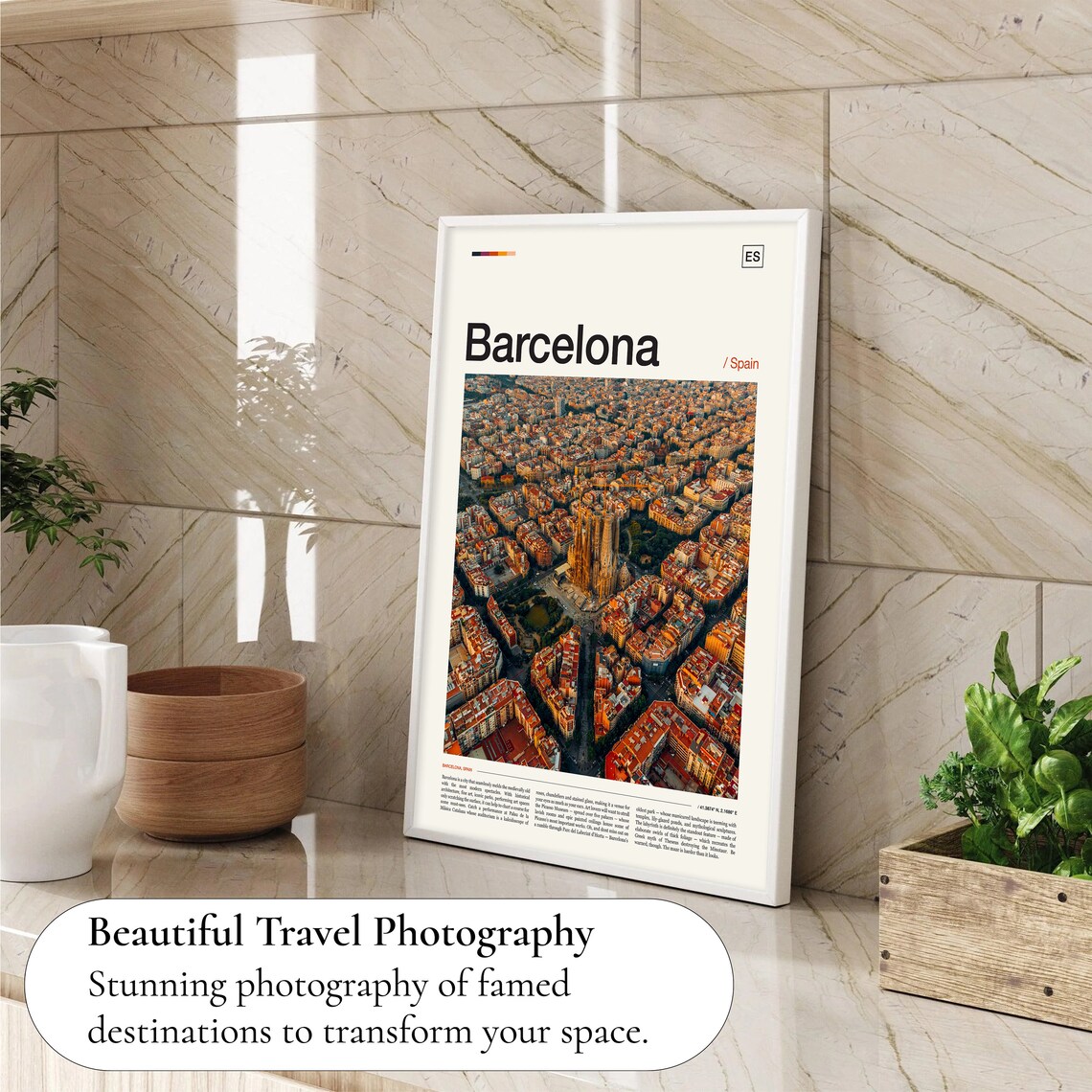 Barcelona Travel Poster, Spain Decor Print - Image 4