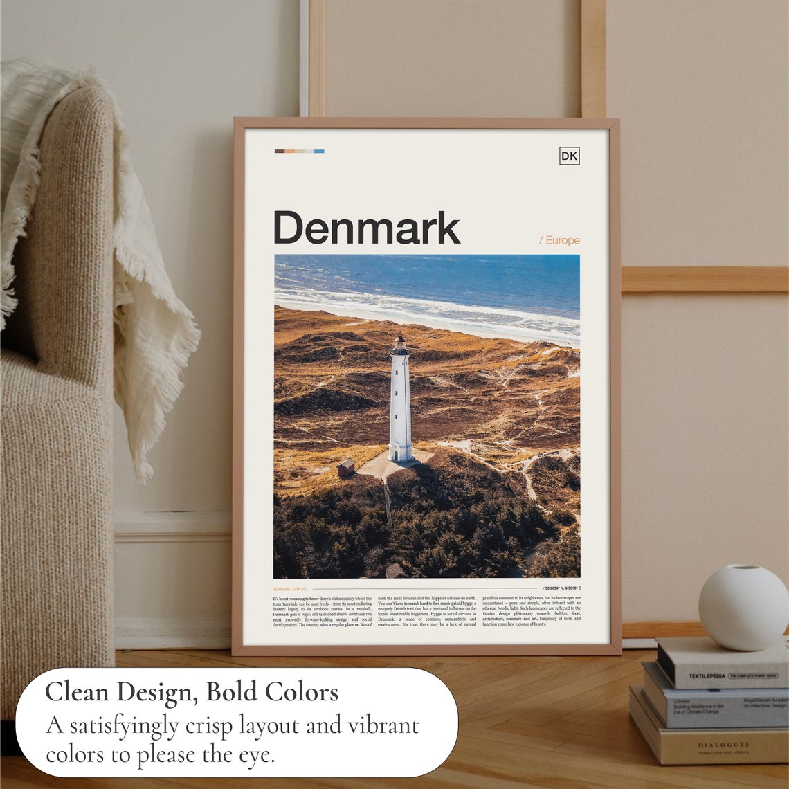 Denmark Europe Lighthouse Dunes North Sea Coast Photo Travel Poster - Image 3