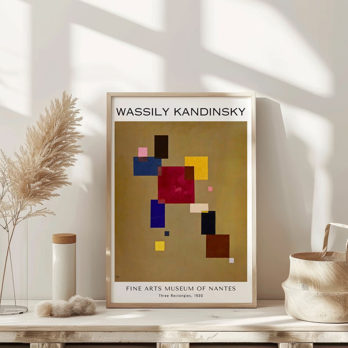 Wassily Kandinsky Three Rectangles 1930 Geometric Modern Art Print