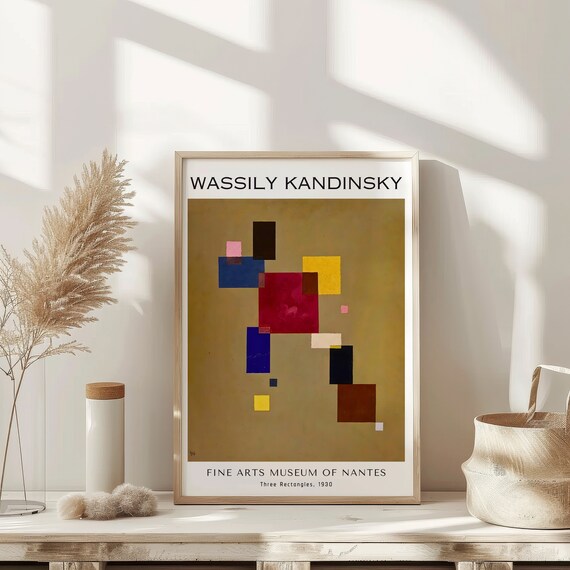 Kandinsky Print Vintage Neutral Gallery Wall Prints Minimalist Wall Art Trendy Gift Aesthetic Room Decor Vintage Prints