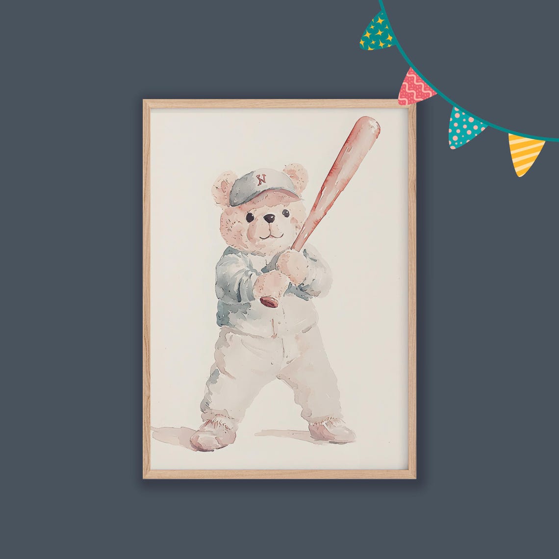 Bear Nursery Decor Baby Room Wall Art Nursery Decor Prints Animal Boho Kids Room Decor Instant Playroom Print