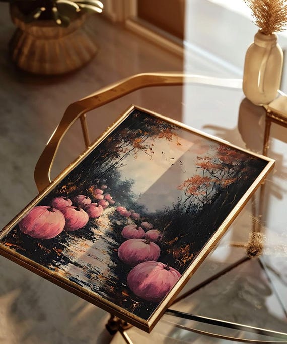 Trendy Halloween Decoration Poster Vintage Dark Academia Print Retro Decor Apartment Moody Wall Art Instant