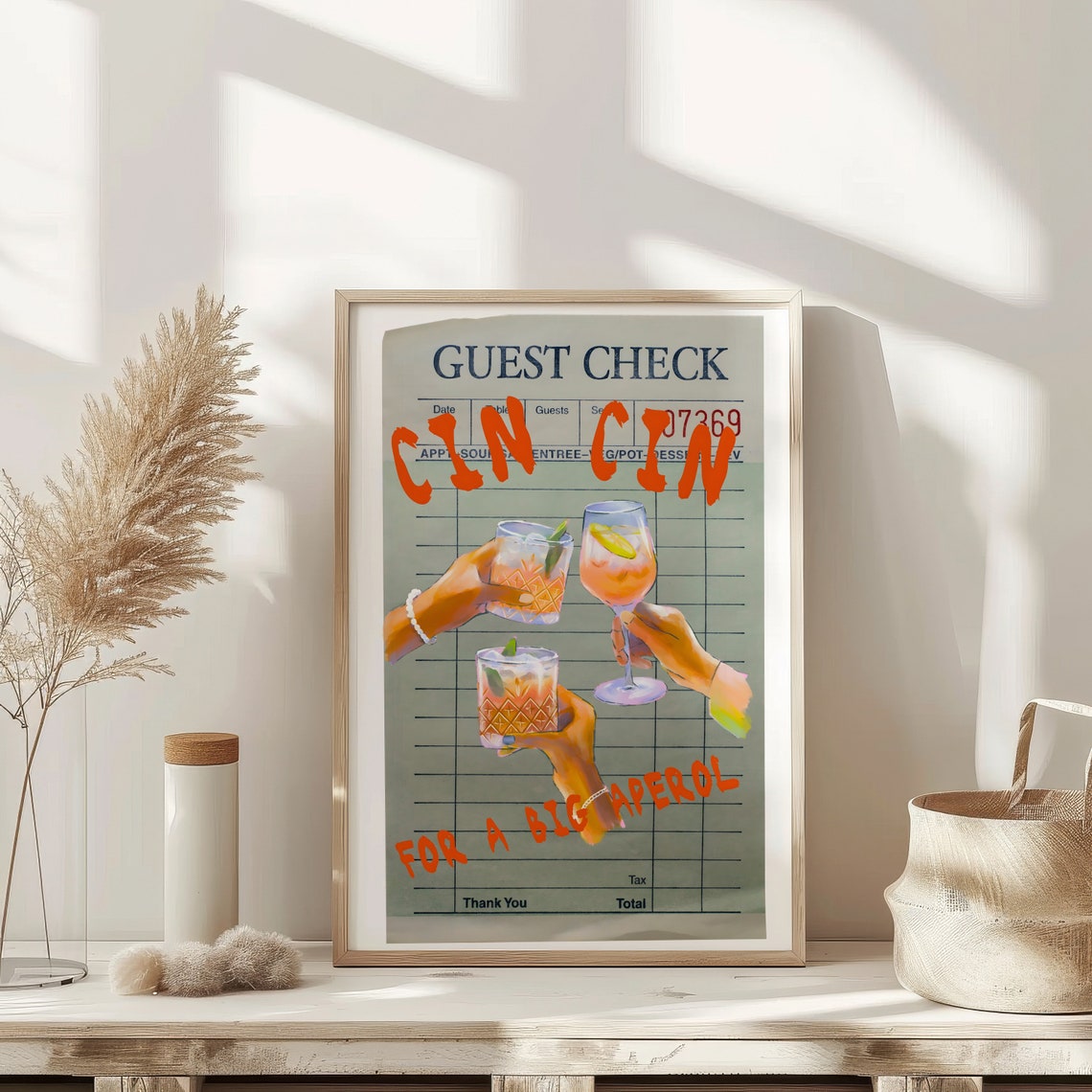 Cin Cin For A Big Aperol Guest Check Cheers Cocktail Bar Poster