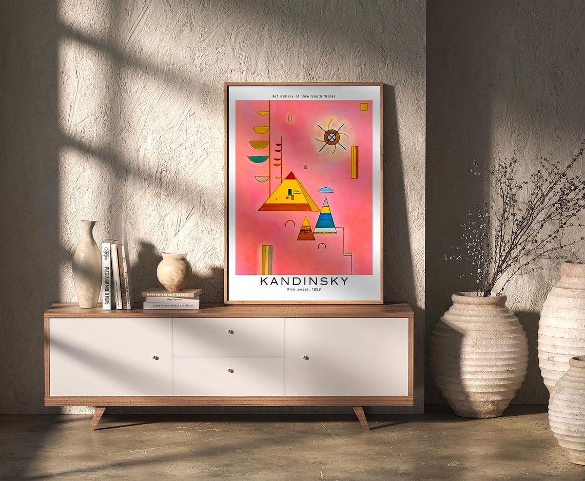 Wassily Kandinsky Pink Sweet 1929 Geometric Gallery Art Print - Image 3