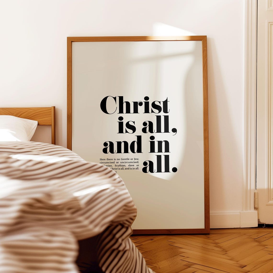 Christ Is All And In All Colossians 3 11 Bold Serif Bible Verse Poster - Image 4