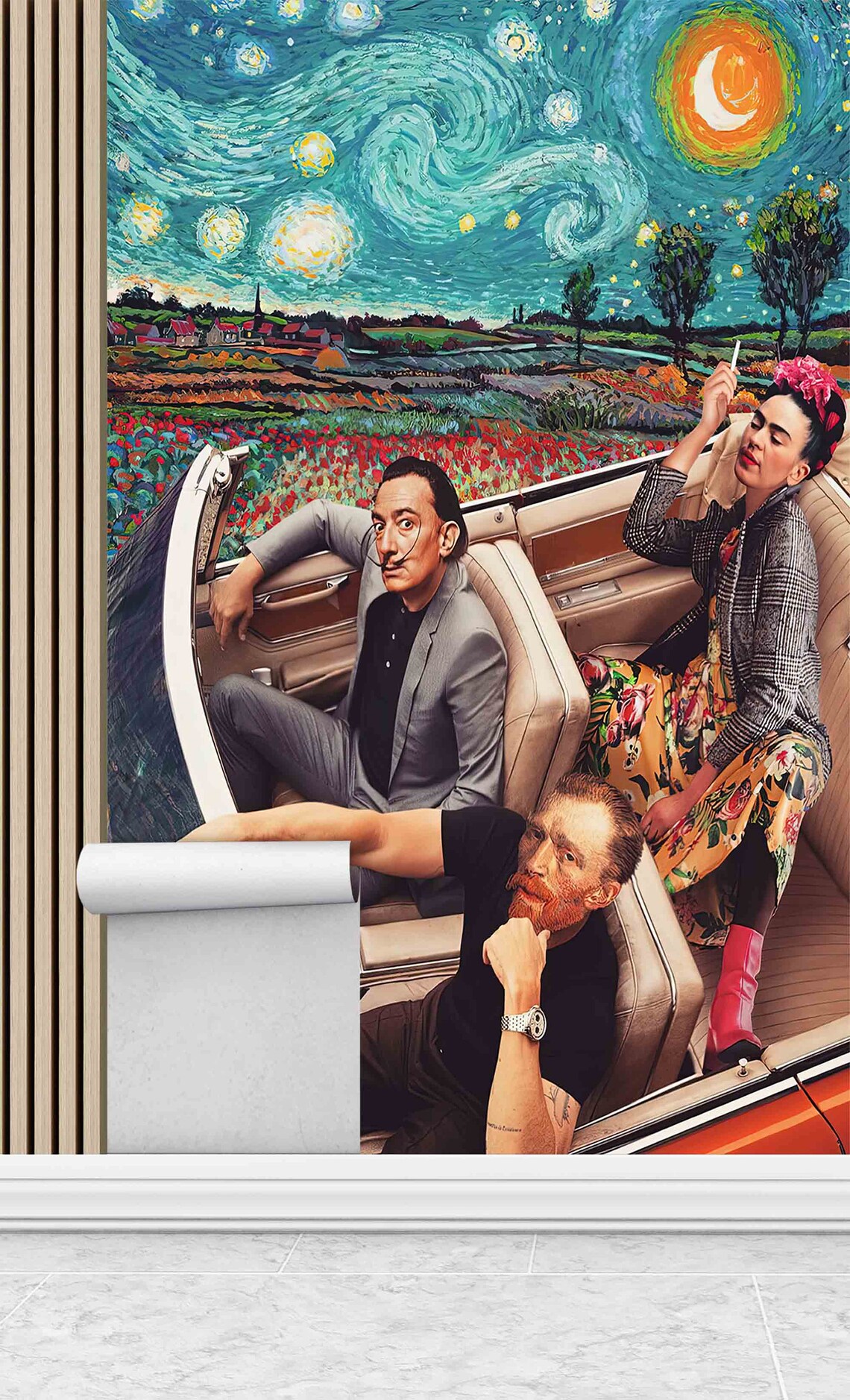 Frida, Van Gogh & Dali-Inspired Modern Art Print - Image 2