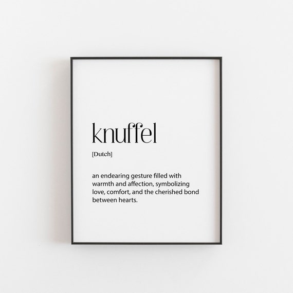 Knuffel Dutch Print, Minimalist Typography Art