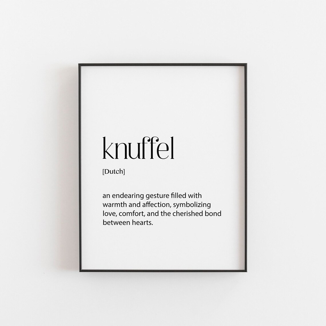 Knuffel Dutch Print, Minimalist Typography Art