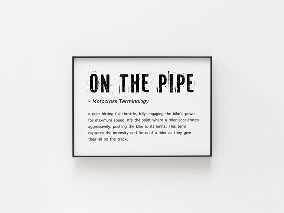 On The Pipe Motocross Terminology Full Throttle Definition Racing Poster