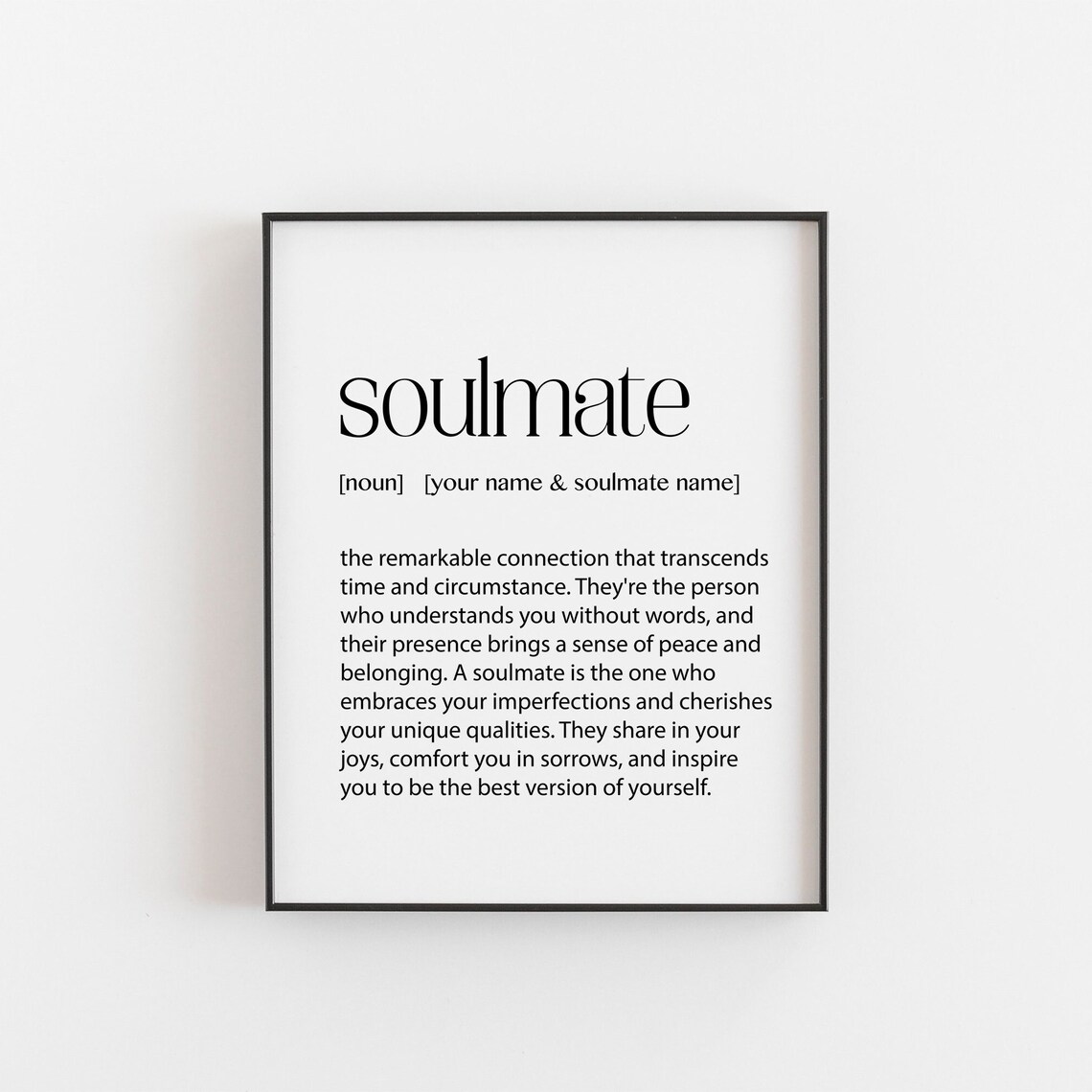 Personalized Soulmate Wedding Keepsake Love Art Print