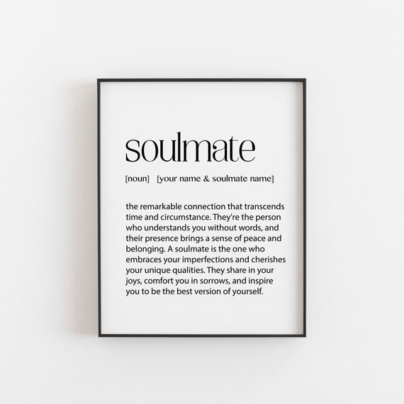 Personalized Soulmate Wedding Keepsake Love Art Print