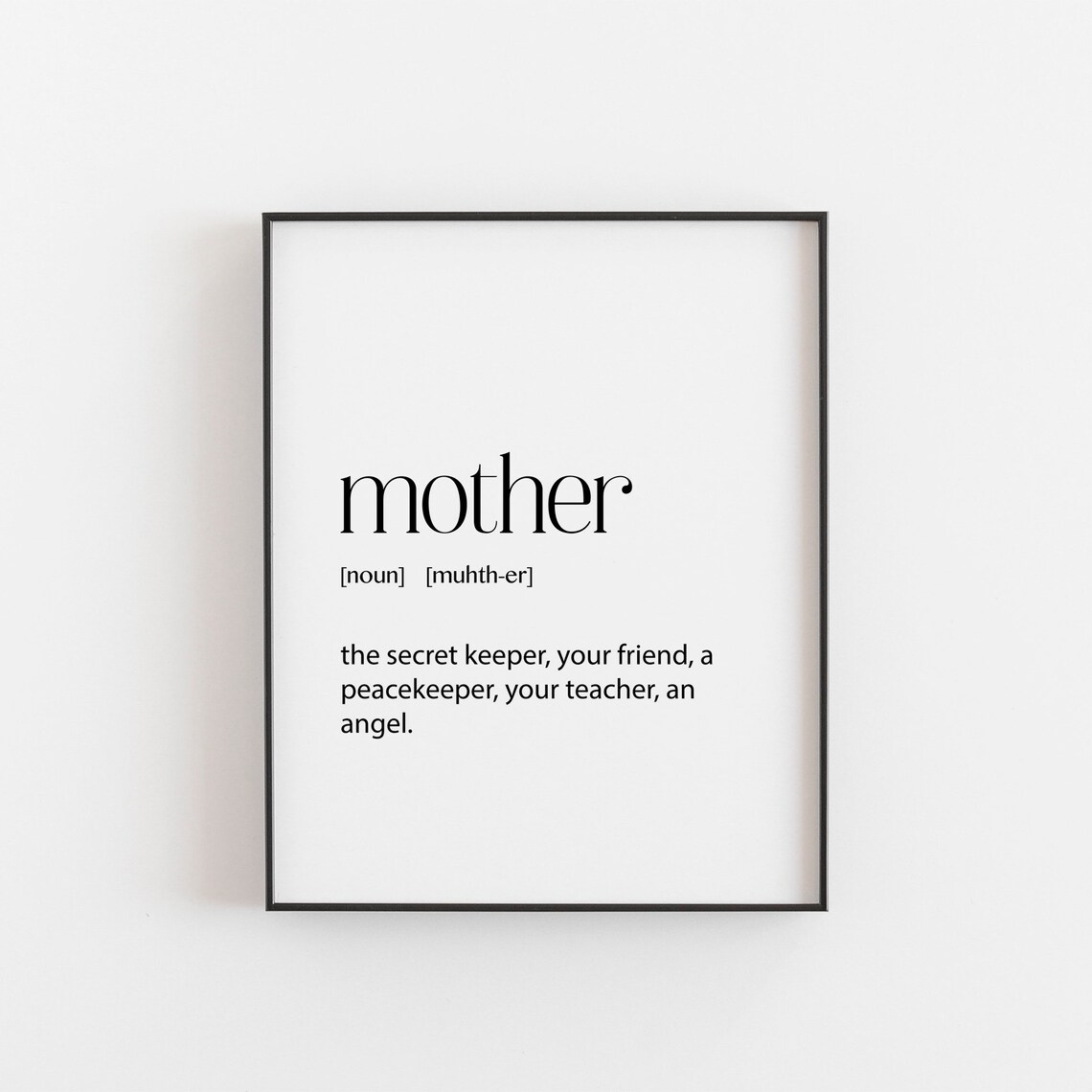 Mother Definition Quote Art Print, Gift For Mom