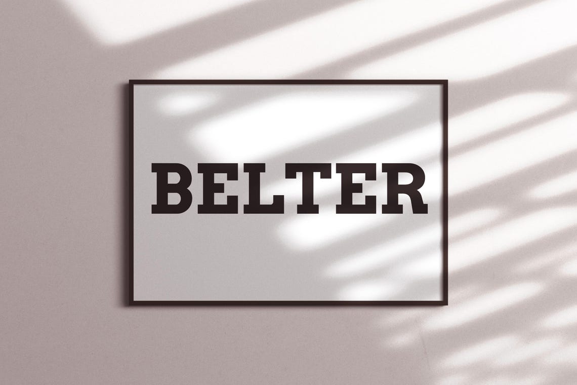 Belter Bold Black Scottish Slang Minimalist Typography Poster - Image 4