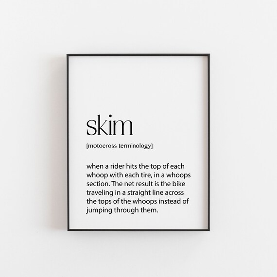 Skim Motocross Terminology Funny Rider Definition Gift Poster
