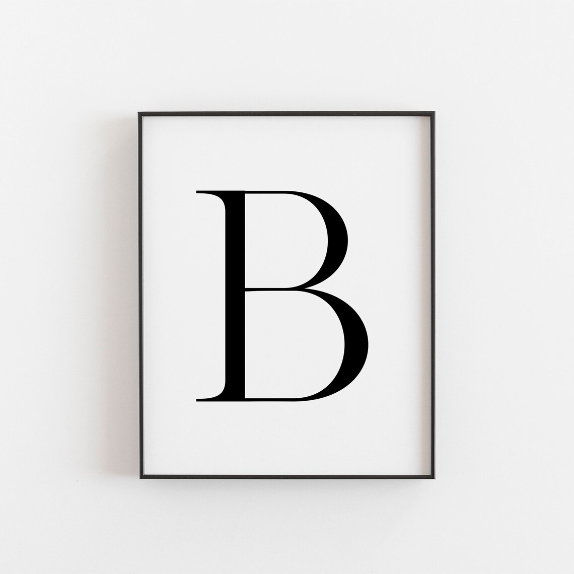 Capital B Minimalist Poster Print, Modern Wall Decor