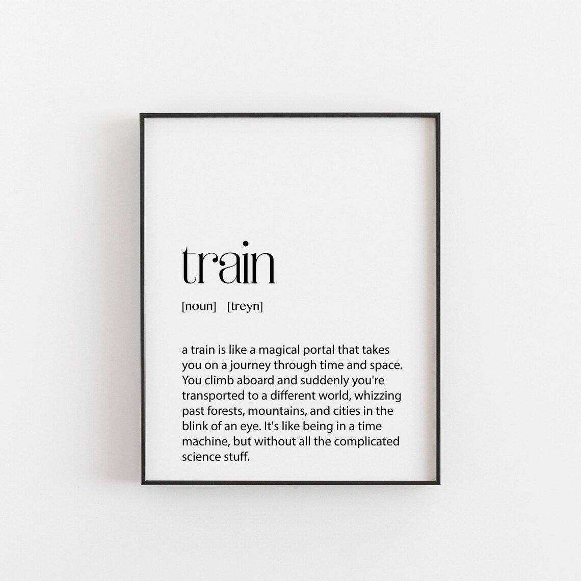 Train Definition Art Print For Enthusiasts