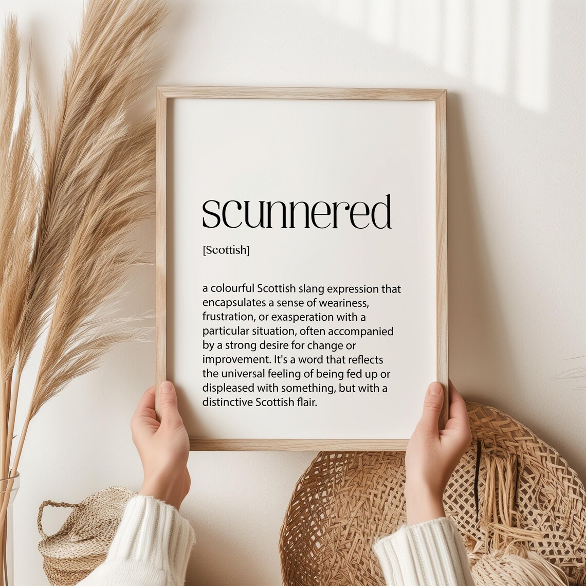 Scunnered Funny Scottish Slang Art Print