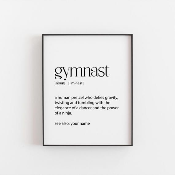 Personalised Gymnast Print, Kids Room Decor