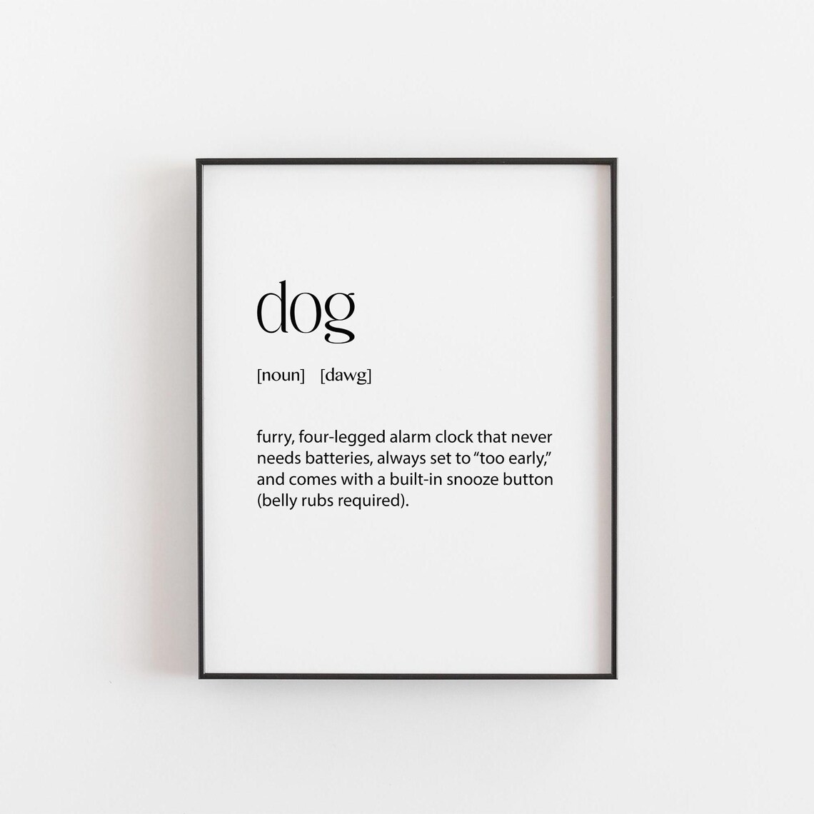 Dog Definition Art Print, Adorable Canine Decor