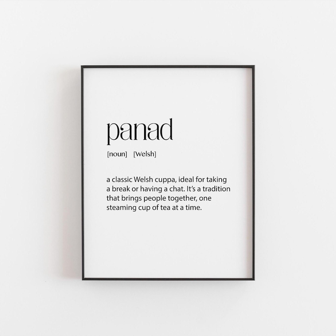 Panad Definition Print, Welsh Kitchen Poster - Image 4