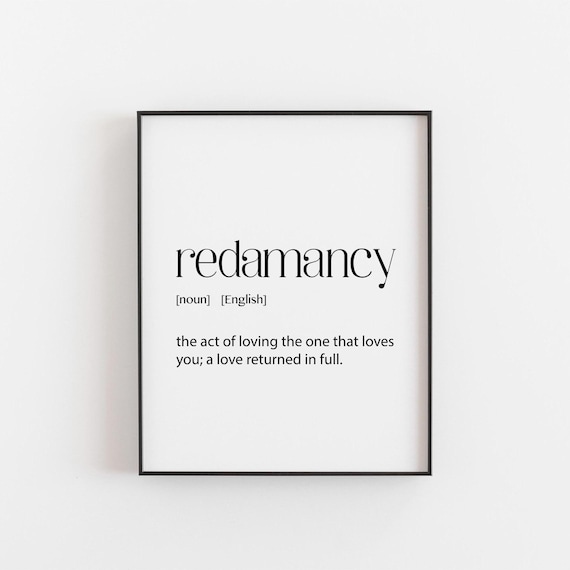Redamancy Definition Anniversary Gift, Romantic Love