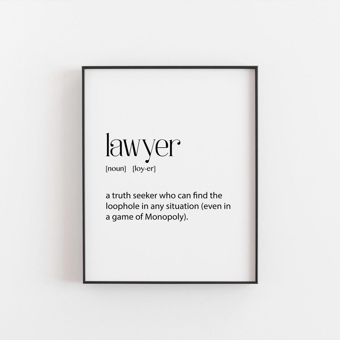 Lawyer Funny Definition Print Truth Seeker Loophole Joke Office Gift - Image 4