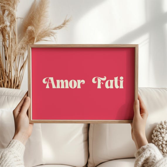 Amor Fati Latin Art Print Inspiring Wisdom Wall Decor Perfect Gift For Scholars And Thinkers Ideal Study Office Or Bedroom