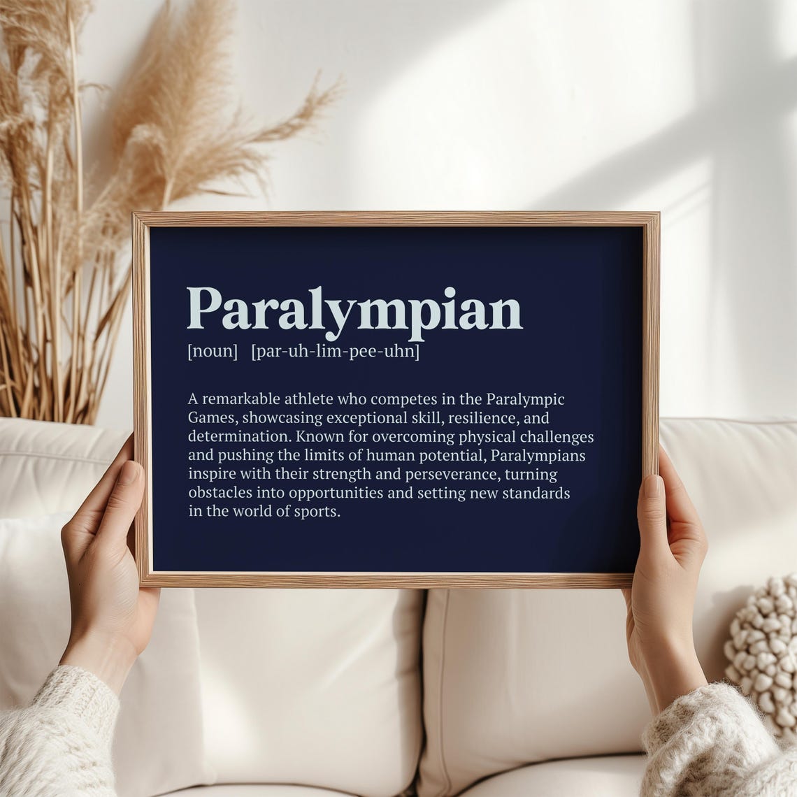 Paralympian Definition Poster Resilience Determination Beige - Image 4