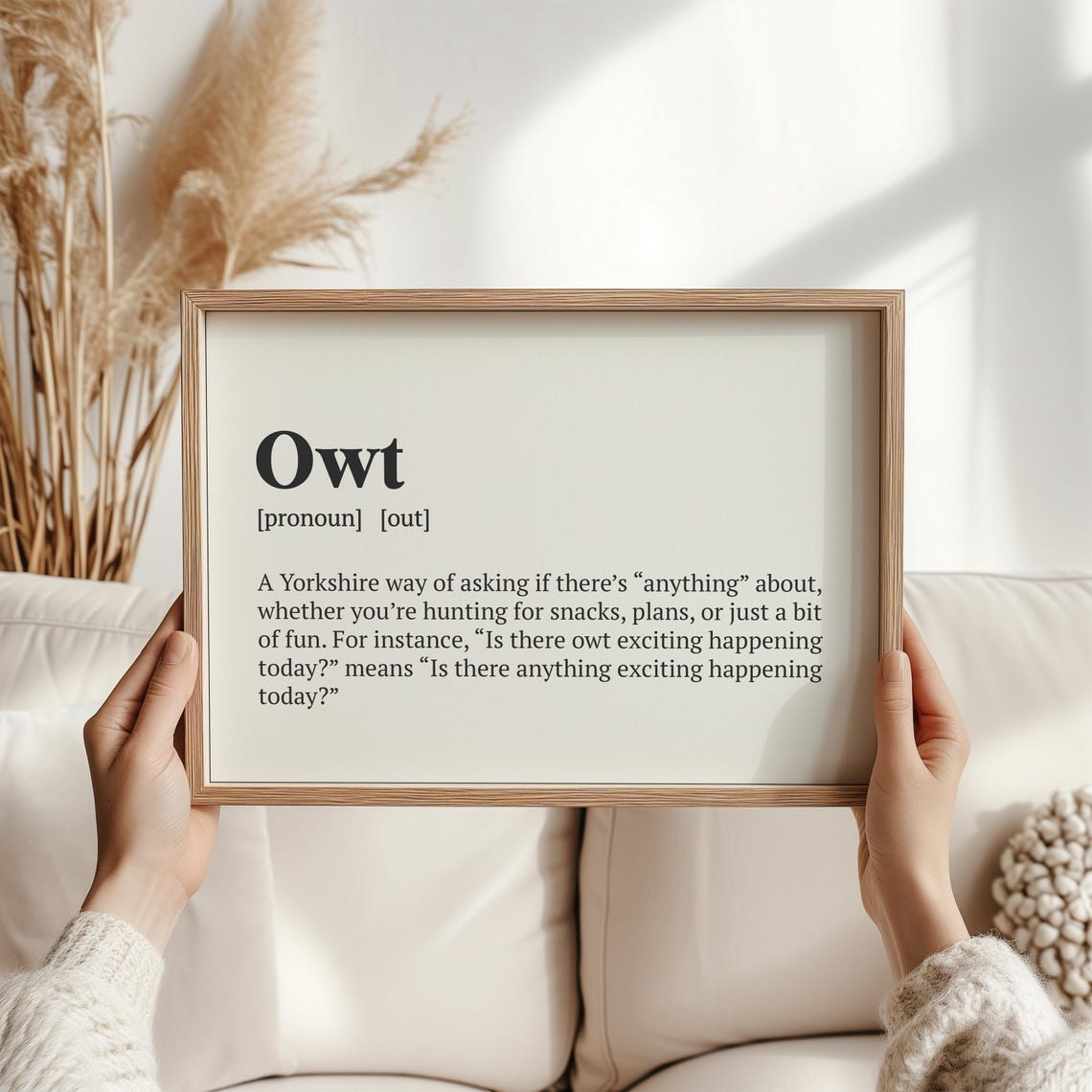 Owt Yorkshire Dialect Dictionary Definition Funny Slang Print